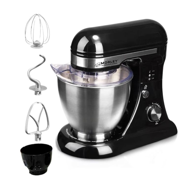 Batidora Planetaria Profesional Morley 3000 Watts 12 Velocidades Negra Garantia 1 año
