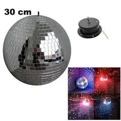 GENERICO - Bola Disco Espejo de 30cm con Motor Girador