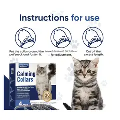 GENERICO - 4 Collares Calmantes ADISTRAMIENTO con Feromonas para Gatos Múltiples Mascotas
