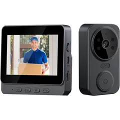 PUREPOWER - Timbre de Vídeo Inalámbrico Con Voz Bidireccional, Cámara HD de Visión Nocturna para el hogar