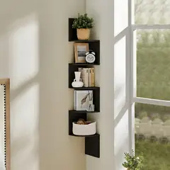 MASIVA HOME - Estante Esquinero Makena Negro - Masiva Home