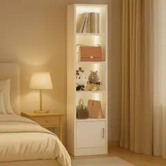 MASIVA HOME - Estante con Luces Led Lana 5 Niveles Blanco - Masiva Home