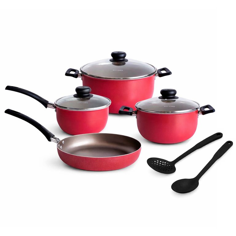 Juego de Ollas Essential Rojo 9 piezas Record