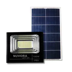NUVORA - REFLECTOR LED CON PANEL SOLAR 100W 6500K