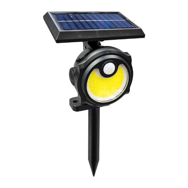 Luminaria Estaca Solar Multiuso 45W Luz Blanca con Sensor de Movimiento