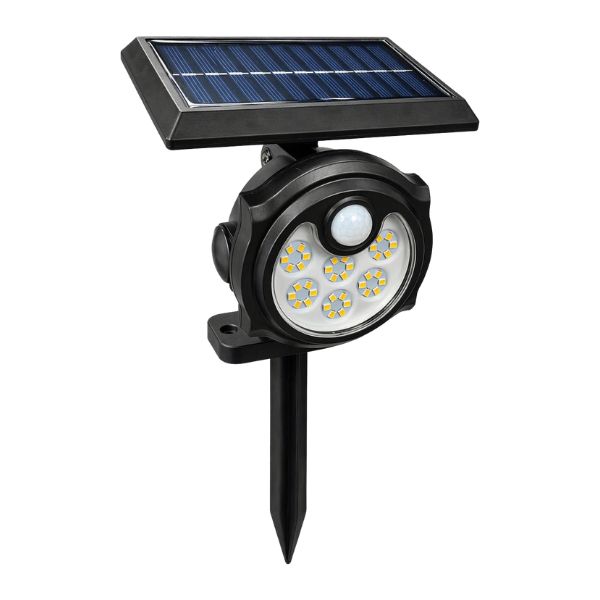 Luminaria Estaca Solar Multiuso 45W Luz Calida con Sensor de Movimiento