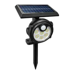 NUVORA - Luminaria Estaca Solar Multiuso 45W Luz Calida con Sensor de Movimiento