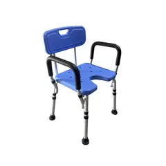 SALUX - SILLA DE DUCHA CON BRAZOS DESMONTABLES COLOR AZUL