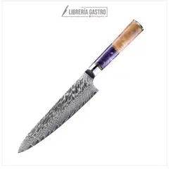 GENERICO - Cuchillo chef #8, Acero Damasco de 67 capas
