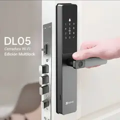 Ezviz - Cerradura Inteligente Ezviz DL05 Wifi Versión Exclusiva Multilock 3 Pestillos + 1 Manual - Gris