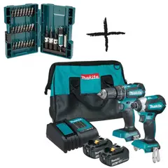 MAKITA - Taladro percutor DHP485Z + Atornillador de Impacto DTD153Z Makita DLX2283S