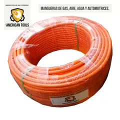GENERICO - Manguera Gas 3/8" Naranja por 100 metros soporta 50mbar