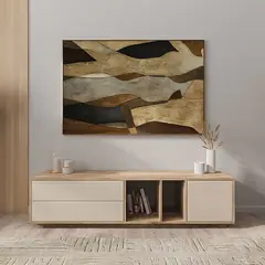 MASIVA HOME - Mesa de TV 65 Fred Marron claro y Beige - Masiva Home