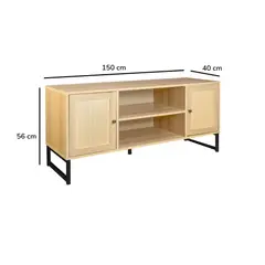 MASIVA HOME - Mesa de TV 55 industrial Ana Beige - Masiva Home