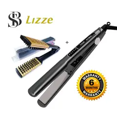 LIZZE - Lizze Plancha Alisadora Profesional Extreme 480F + Cepillo Plancha Jabali NO ELECTRICO