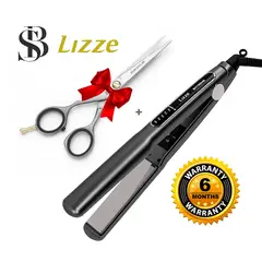 LIZZE - Lizze Plancha Alisadora Profesional Extreme 480F + Tijera Microdentada 6 pulgadas