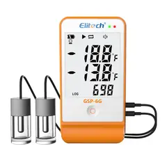 GENERICO - Termómetro Datalogger de Temperatura Elitech GSP-6G con 2 Botellas de Glicol