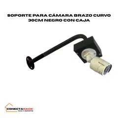 GENERICO - Soporte para cámara brazo curvo 30cm NEGRO con caja