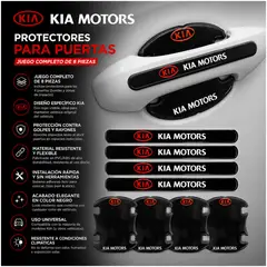 OEM - Protector De Puerta KIA Negro Universal 8 Pcs