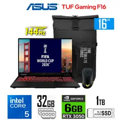 ASUS - Laptop Asus TUF Gaming F16 Intel Core 5-210H Nvidia 6gb RTX3050 32gb Ram 1tb Ssd 16″ Wuxga 144Hz