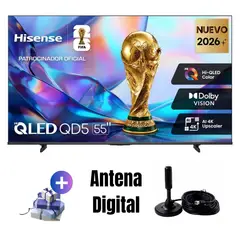 Hisense - Televisor Hisense 55'' QLED UHD 4K 55QD5SV 2026 + Ant