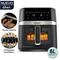 OSTER - Freidora de Aire Digital Oster® 6L CKSTAF60WDDF-053 Con Ventana y Luz Interna