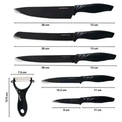 GENERAL - Set De Cuchillos De Acero Diseño Europeo Premium