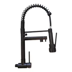 XM - Grifo llave de Cocina Agua Fría Pared acabado Negro Mate Acero 304