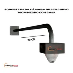 NACIONAL - Soporte para cámara brazo curvo 70cm NEGRO con caja