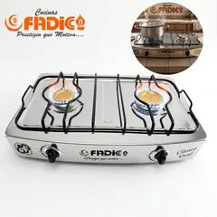 FADIC - Cocina de Mesa Fadic Clásico Oval 2 Hornillas Acero