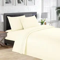 CASATEX - Sábana Bordada 3000 Hilos Casatex (Sophie) - 1.5 Plazas - Gris