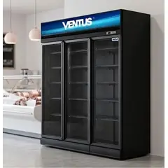 Ventus - VISICOOLER PREMIUM BLACK VENTUS 1400L – 3 PUERTAS (VCTN 1400L)