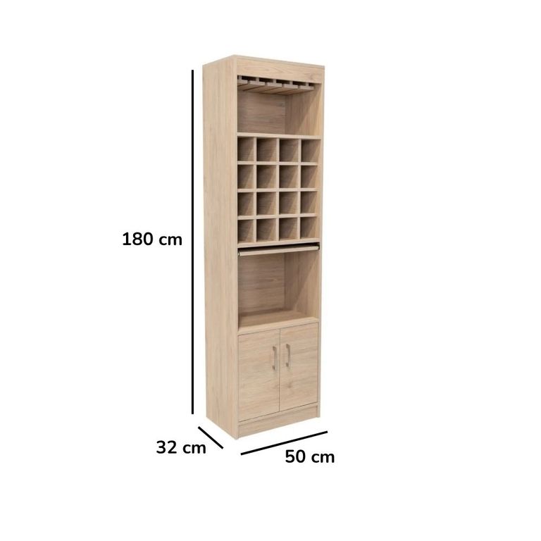 Mueble Bar Elisa con repisa Marron - Masiva Home