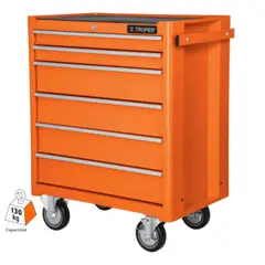 Truper - Gabinete Metalico Movil Con 6 Cajones 130 Kg Truper 12067 Color Naranja