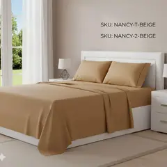 NANCY'S COLLECTION - Sábana Nancy Original Especial Beige - 1.5 Plazas
