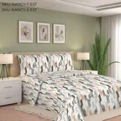 NANCY'S COLLECTION - Sábana Nancy Original Especial Estampada - 1.5 Plazas - Beige