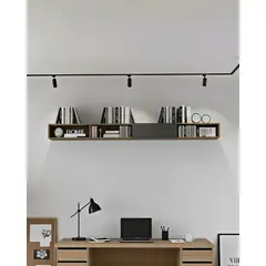 MASIVA HOME - Repisa Kevin flotante Marron y Negro - Masiva Home