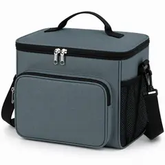 MINARI - Lonchera Térmica para Alimentos y Bebidas Fiambrera Impermeable Gris L77
