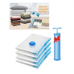 GENERICO - PACK X4 BOLSAS AL VACIO MAS INFLADOR SUCCIONADOR SET X5