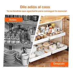 EVERSO - Organizador De Cocina Extraíble Bandeja Desplegable Blance