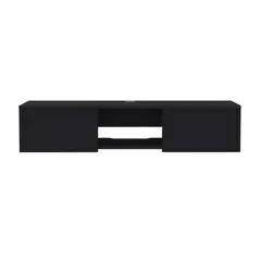 FMFURNITURE - Panel Tv 49 Con 2 Puertas Fm-011N - Negro