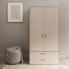 MASIVA HOME - Ropero Persa 2 puertas Beige y Marron - Masiva Home