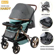 EBABY - Coche cuna HARDY mango reversible  EB1157 Verde