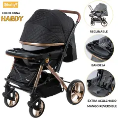 EBABY - Coche cuna HARDY mango reversible  EB1157 Negro