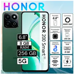 HONOR - CELULAR HONOR 200 SMART 8RAM 256GB VERDE