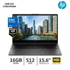 HP - Laptop HP 250R G10 Core 5-120U  16Gb Ram  512Gb SSD  15.6” HD  C78DYAT