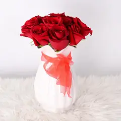 VI REGALANDO AMOR - Florero Emma- Rosas rojas - Dia de la madre