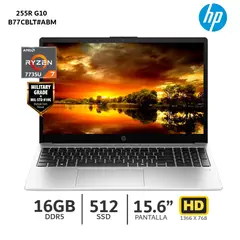HP - Laptop HP 255R G10 Ryzen 7 7735U / 16Gb Ram / 512Gb SSD / 15.6” FHD – B77CBLT#ABM