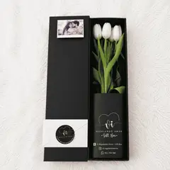 VI REGALANDO AMOR - Box luxury Tulipanes Blancos - Dia de la madre