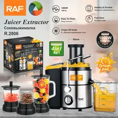 RAFF - Extractor de Jugos Eléctrico Multifuncional 4 en 1 RAF R.2806